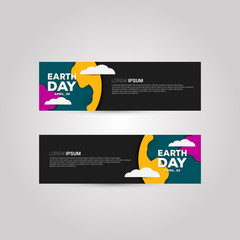 Earth day banner template