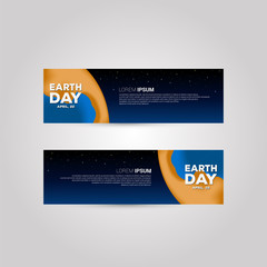 Earth day banner template