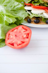 Sandwich with mozzarella and vegetables