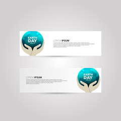 Earth day banner template