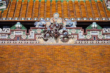 Decorative roof ends, Imperial City (Imperial Citadel), Hue, Vietnam