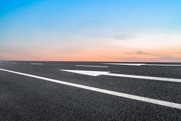 Fototapeta premium Road surface and sky cloud landscape..