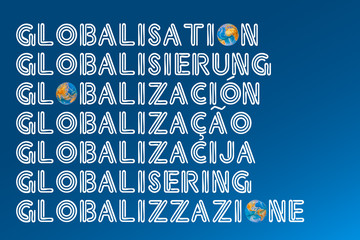 Typographic Globalisation Concept
