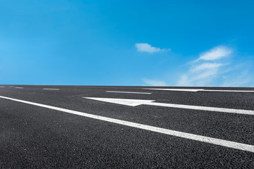Road surface and sky cloud landscape..