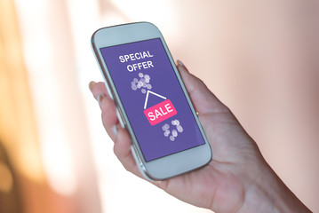 Special offer concept on a smartphone