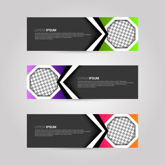 Colorful banner template for business