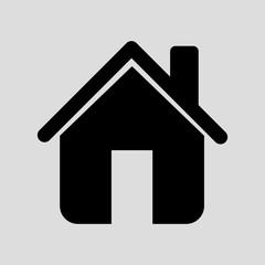 Home, house icon, flat icon - vector