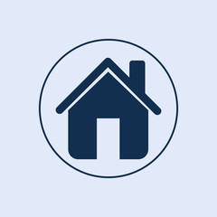 Home, house icon, flat icon - vector