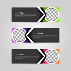 Colorful banner template for business