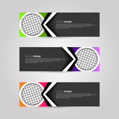 Colorful banner template for business