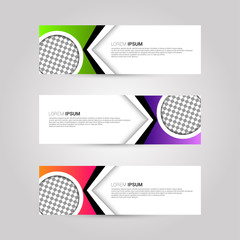 Colorful banner template for business