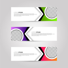 Colorful banner template for business