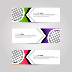 Colorful banner template for business