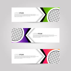 Colorful banner template for business