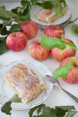 apple pie- organic apples and a piece of cake