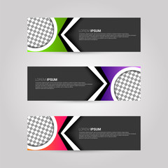 Colorful banner template for business