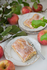 apple pie- organic apples and a piece of cake
