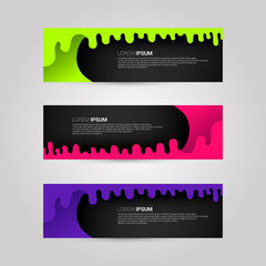 Colorful banner template for business