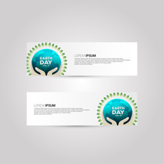 Earth day banner template