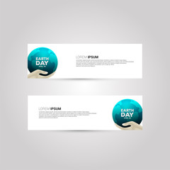 Earth day banner template