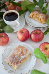 apple pie- organic apples and a piece of cake