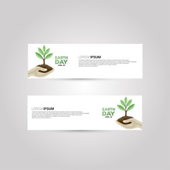 Earth day banner template