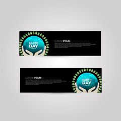 Earth day banner template