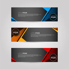 Colorful banner template for business