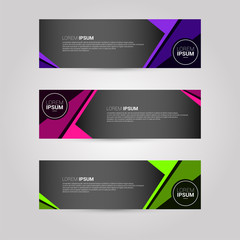 Colorful banner template for business