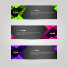 Colorful banner template for business