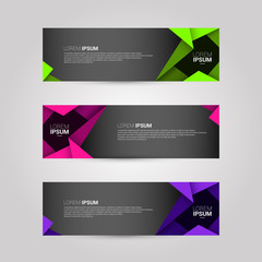 Colorful banner template for business