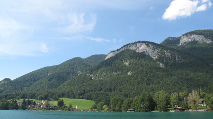 lake and mountains in austria