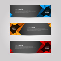 Colorful banner template for business