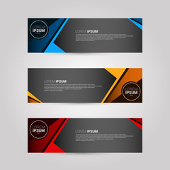 Colorful banner template for business
