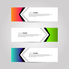 Colorful banner template for business