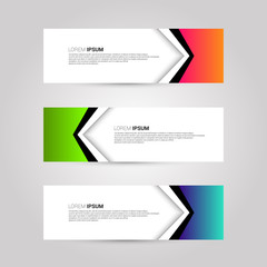 Colorful banner template for business