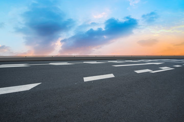 Road surface and sky cloud landscape..