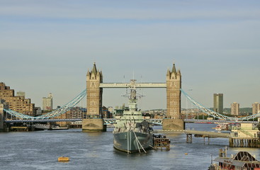 Obraz premium HMS Belfast of Thames London
