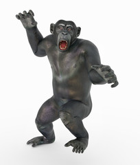 Obraz premium Schimpansen Attacke