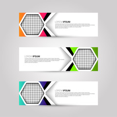 Colorful banner template for business