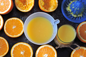 Fresh squeezed orange juice. Keto drinks.