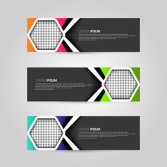 Colorful banner template for business