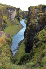 Fototapeta na wymiar Fjaðrárgljúfur canyon Iceland