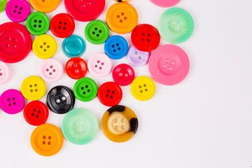 Fototapeta premium Sewing buttons background. Colorful sewing buttons texture