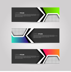 Colorful banner template for business
