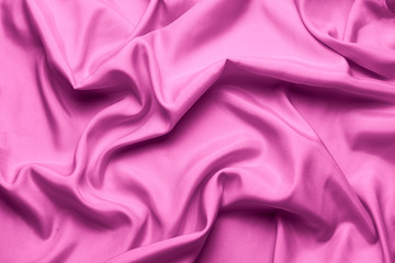 Smooth Silk Fabric or Statin of Pink with Waves, Can be used as background or wallpaper