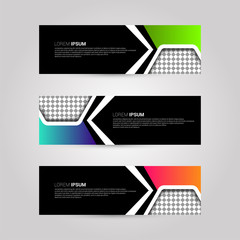 Colorful banner template for business