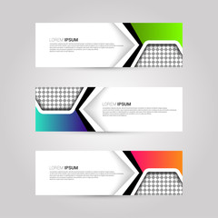 Colorful banner template for business