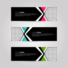 Colorful banner template for business