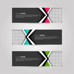Colorful banner template for business